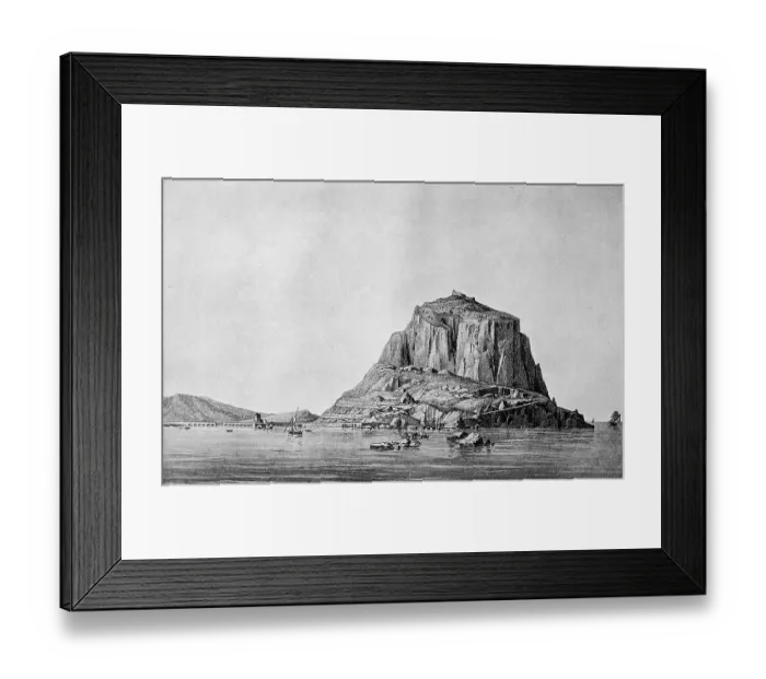Framed Print : Rock fortress of Monemvasia, also Malvasy Framed Print : Rock fortress of Monemvasia, also Malvasy