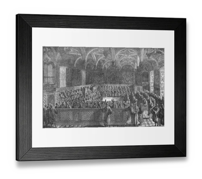 Framed Print : Royal session held on 19 November 1787 at the Palace de Justice in Paris Framed Print : Royal session held on 19 November 1787 at the Palace de Justice in Paris