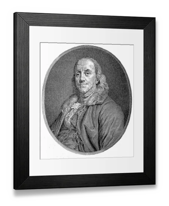 Framed Print : Benjamin Franklin, 17 January 1706 Framed Print : Benjamin Franklin, 17 January 1706