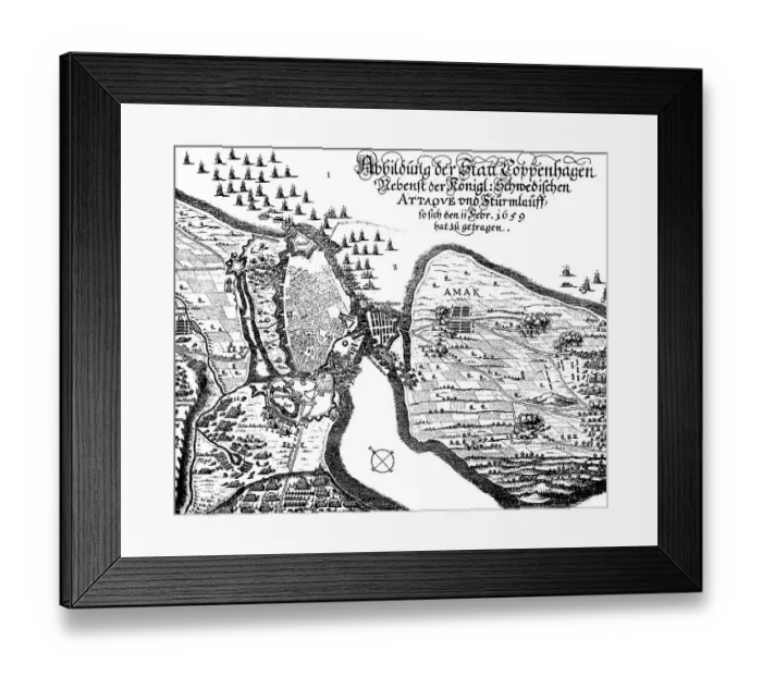 Framed Print : The Siege of Copenhagen, Denmark Framed Print : The Siege of Copenhagen, Denmark