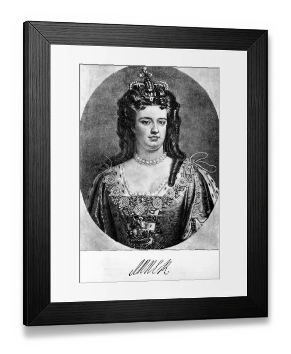 Framed Print : Anne Stuart, 6 February 1665, 1 August 1714 Framed Print : Anne Stuart, 6 February 1665, 1 August 1714