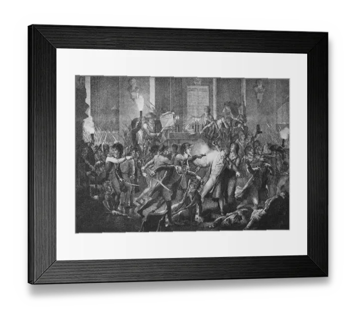 Framed Print : The arrest of Robespierre in the meeting room of the municipal council of Paris during the night of the 9th to the 10th Framed Print : The arrest of Robespierre in the meeting room of the municipal council of Paris during the night of the 9th to the 10th