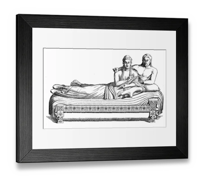 Framed Print : Etruscan clay sarcophagus from Caere Framed Print : Etruscan clay sarcophagus from Caere