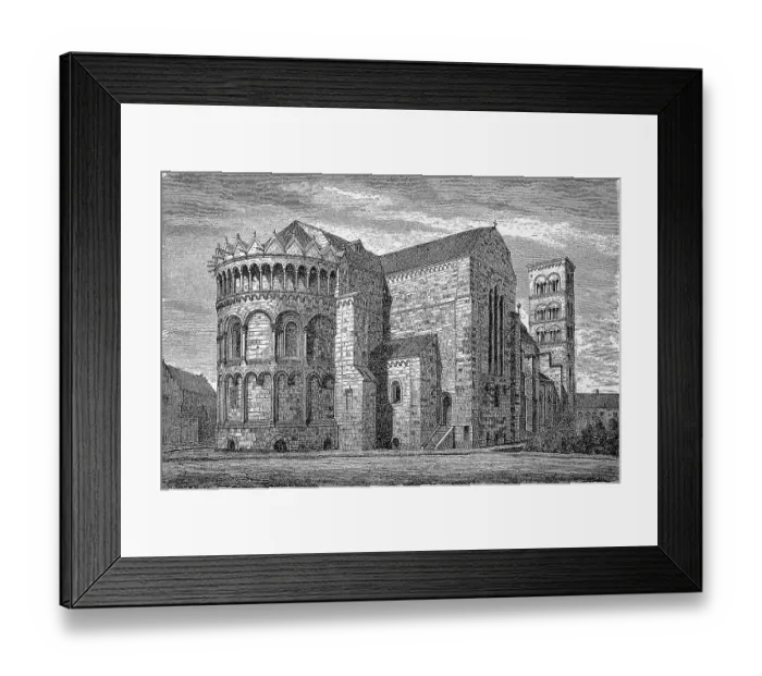 Framed Print : Lund Cathedral, Sweden, seen from the northeast Framed Print : Lund Cathedral, Sweden, seen from the northeast