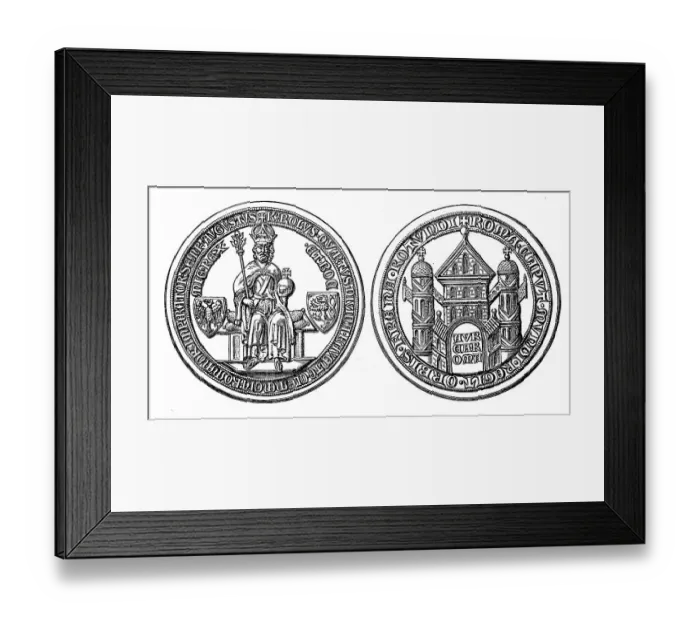 Framed Print : The Golden Bull of Emperor Charles IV Imperial Seal Framed Print : The Golden Bull of Emperor Charles IV Imperial Seal