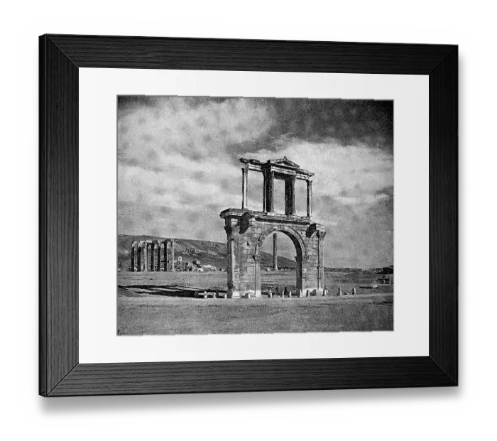 Framed Print : Ruins of the Hadrian's Gate in Athens