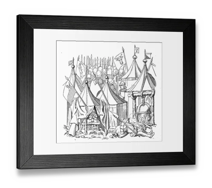 Framed Print : Tent Camp and Flag Guard of the Army of Switzerland