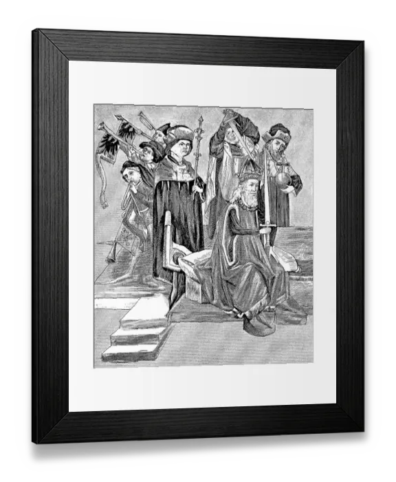 Framed Print : The Enfeoffment of Burgrave Frederick of Nuremberg with the Mark of Brandenburg