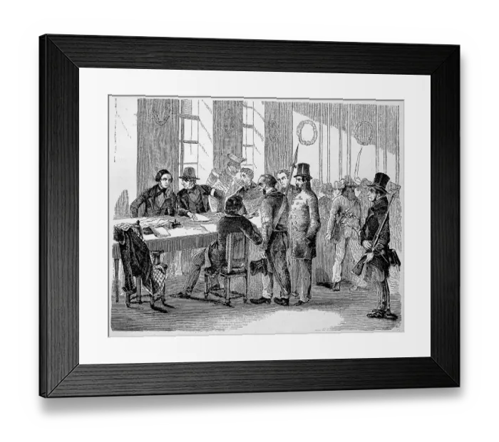 Framed Print : The Provisional Government in the Town Hall of Dresden