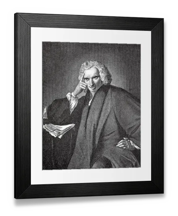 Framed Print : Laurence Sterne, 24 November 1713 Framed Print : Laurence Sterne, 24 November 1713