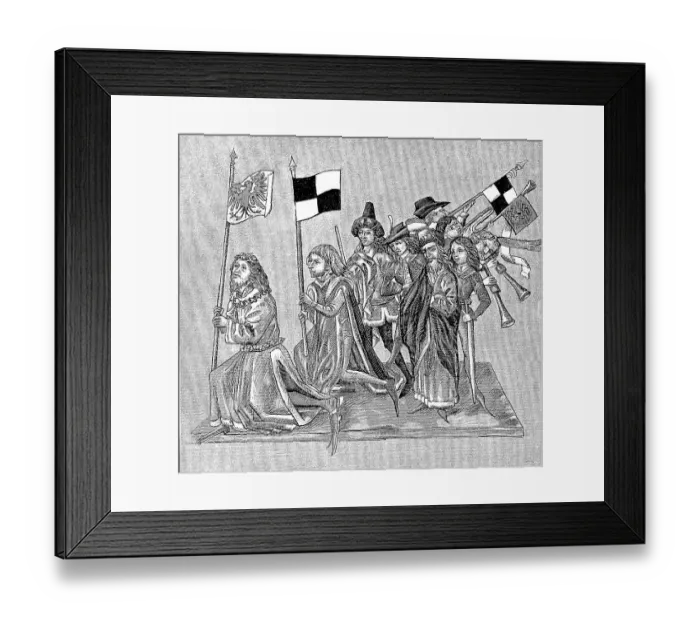 Framed Print : The Enfeoffment of Burgrave Frederick of Nuremberg with the Mark of Brandenburg