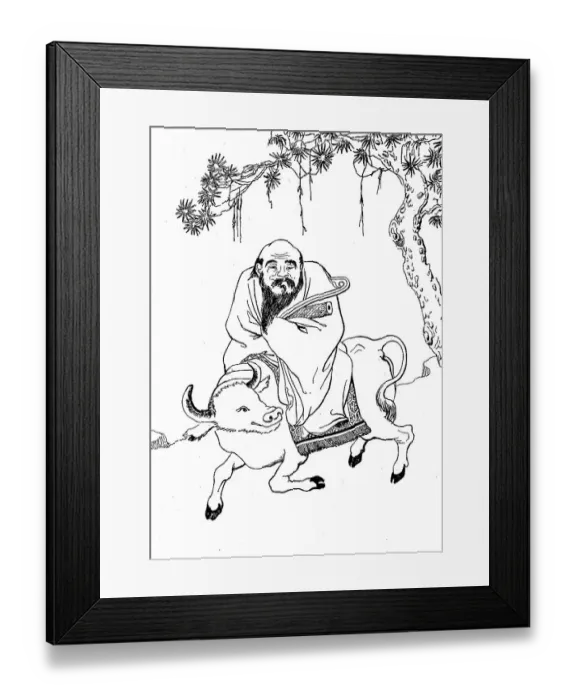 Framed Print : Laozi is a legendary Chinese philosopher who is said to have lived in the 6th century BC