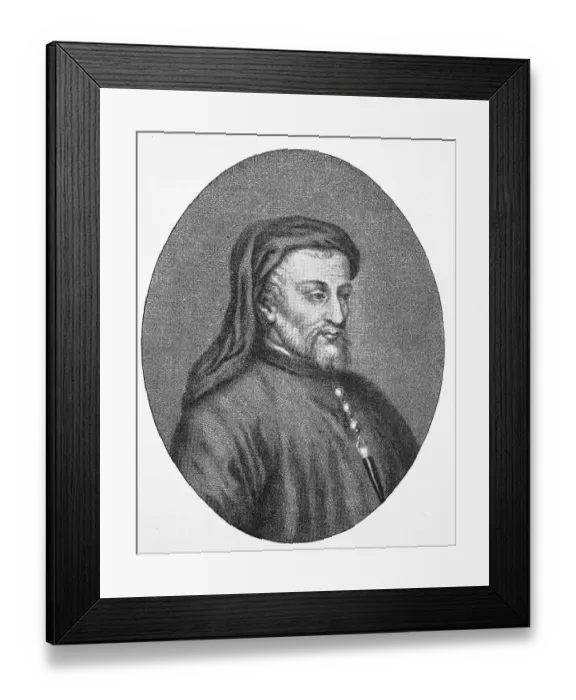 Framed Print : Geoffrey Chaucer, c. 1342-1343