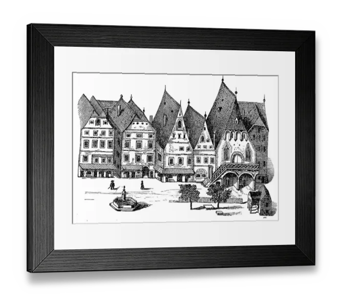 Framed Print : The Schrannen Building, Richthaus Framed Print : The Schrannen Building, Richthaus