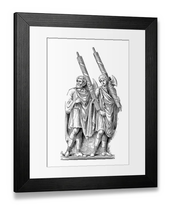 Framed Print : Lictors, were originally in the Roman Empire those servants who were supposed to protect the king as bodyguards
