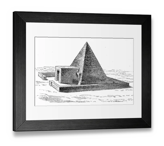 Framed Print : Pyramid of the Tomb of Abydos, near Sohag on the west bank of the Nile