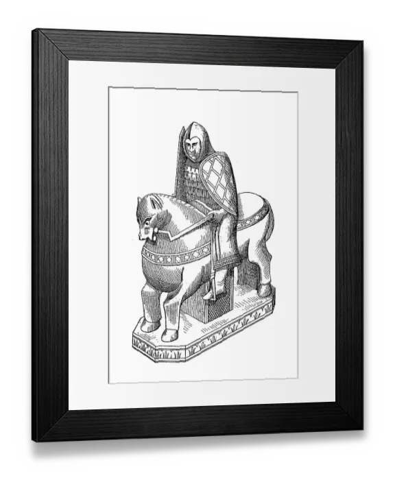 Framed Print : Frankish horseman, knight, c. 750