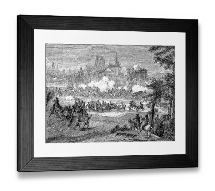 Framed Print : Street battle in the Antonsvorstadt Framed Print : Street battle in the Antonsvorstadt