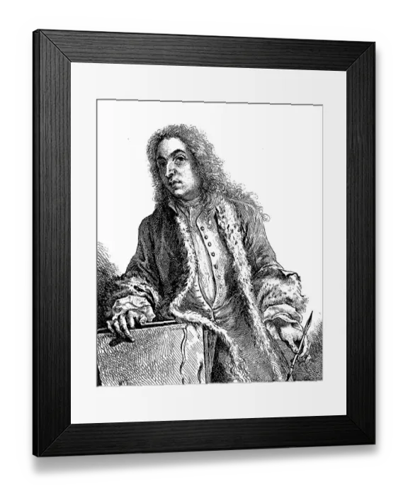 Framed Print : Jean-Antoine Watteau, 10 October 1684 Framed Print : Jean-Antoine Watteau, 10 October 1684
