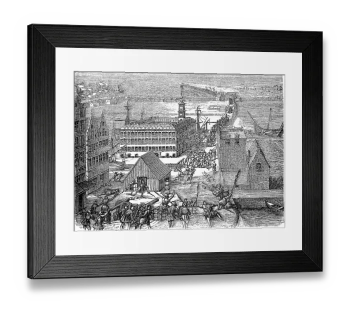 Framed Print : The Hanseatic Court, Hansahof, in Antwerp