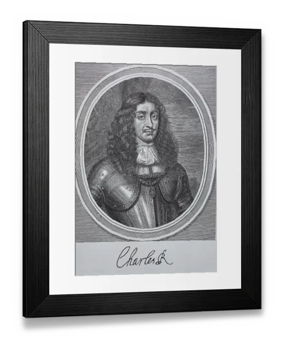 Framed Print : Charles II, also known as The Merry Monarch Framed Print : Charles II, also known as The Merry Monarch