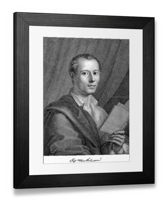 Framed Print : Johann Joachim Winckelmann, 9 December 1717