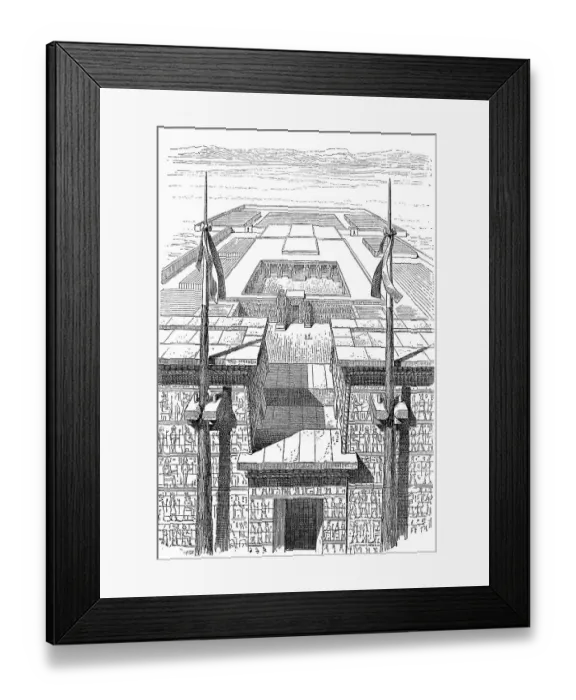 Framed Print : The Ramesseum, a temple built by Ramses II in Thebes West