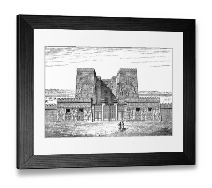 Framed Print : The Pavilion of Medinet Habu, Monument to Ramses II Restoration