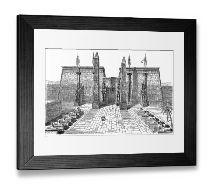 Framed Print : Facade of the Temple of Luxor, Egypt