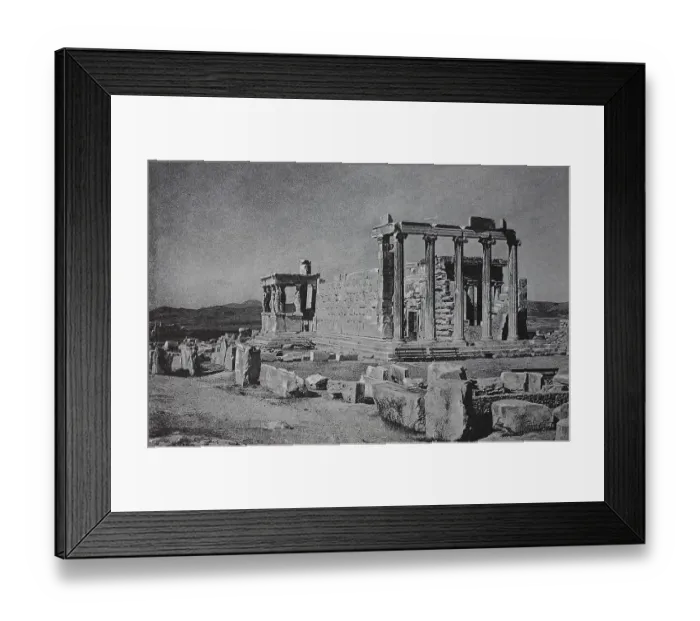 Framed Print : Erechtheion is a temple in the Ionic architectural style on the Acropolis in Athens Framed Print : Erechtheion is a temple in the Ionic architectural style on the Acropolis in Athens