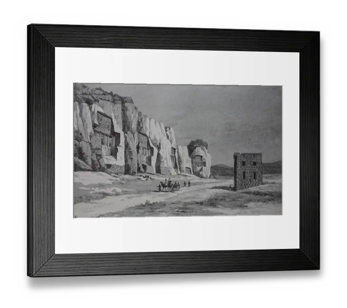 Framed Print : Naqsh-e Rostam with the Ka be-ye Zartusht