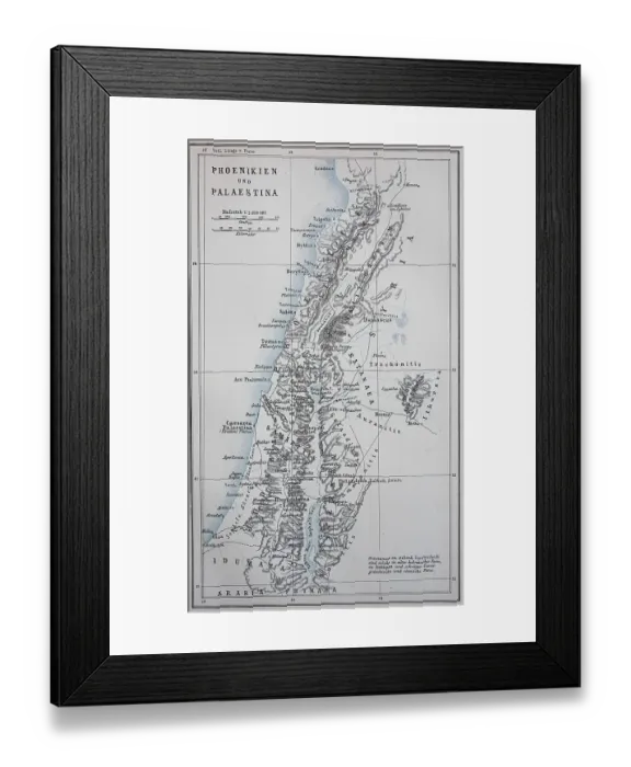 Framed Print : Map of ancient Phoenicia and Palestine