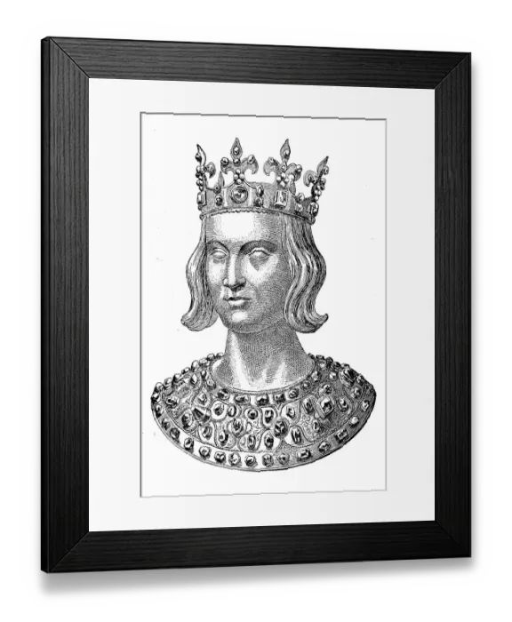 Framed Print : Louis IX of France, 25 April 1214
