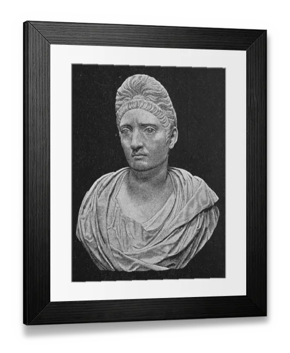 Framed Print : Pompeia Plotina (in front of 70) (after 1 January 123) was the woman of the Roman Emperor Trajan