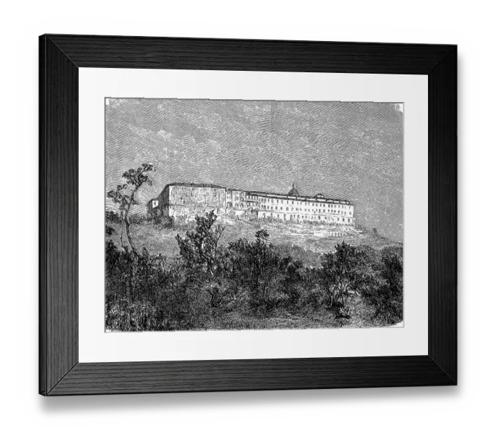 Framed Print : Montecassino Abbey, Benedictine monastery on Monte Cassino near Naples Framed Print : Montecassino Abbey, Benedictine monastery on Monte Cassino near Naples