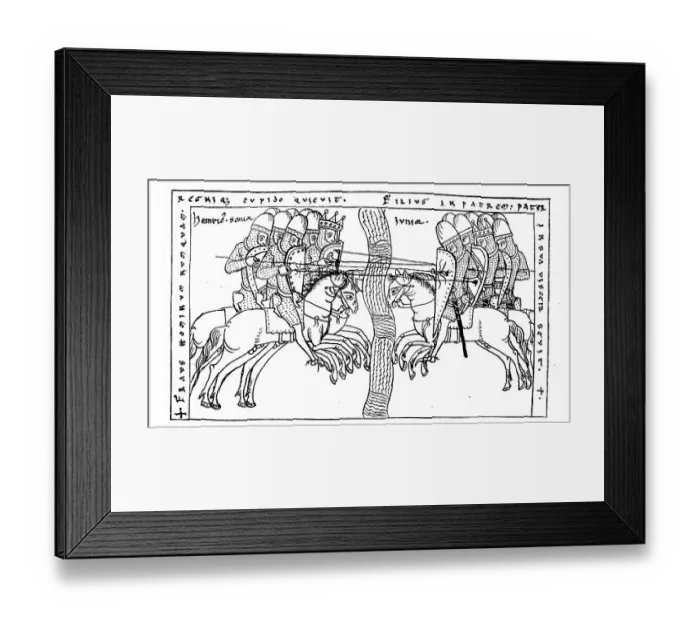 Framed Print : Battle of Henry IV with his son