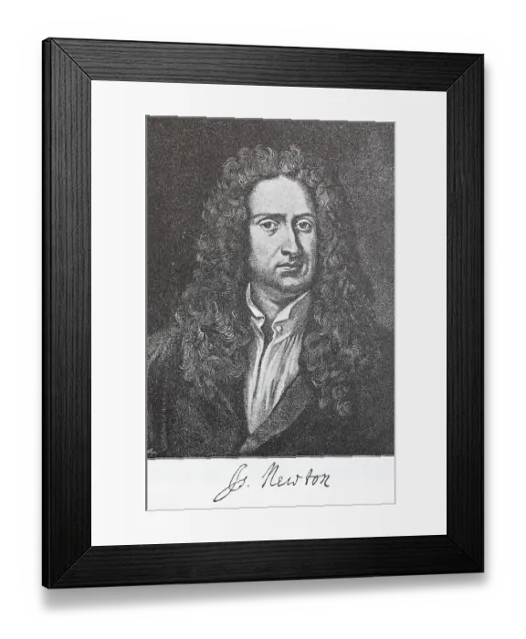Framed Print : Sir Isaac Newton, 4 January 1643