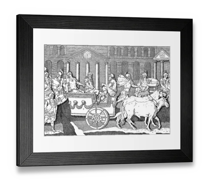Framed Print : Gothic Prince in Triumphal Procession