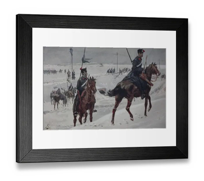 Framed Print : Saxony, Saxon Army, Hussars and Uhlans Destroy Telegraph Line and Railway Framed Print : Saxony, Saxon Army, Hussars and Uhlans Destroy Telegraph Line and Railway