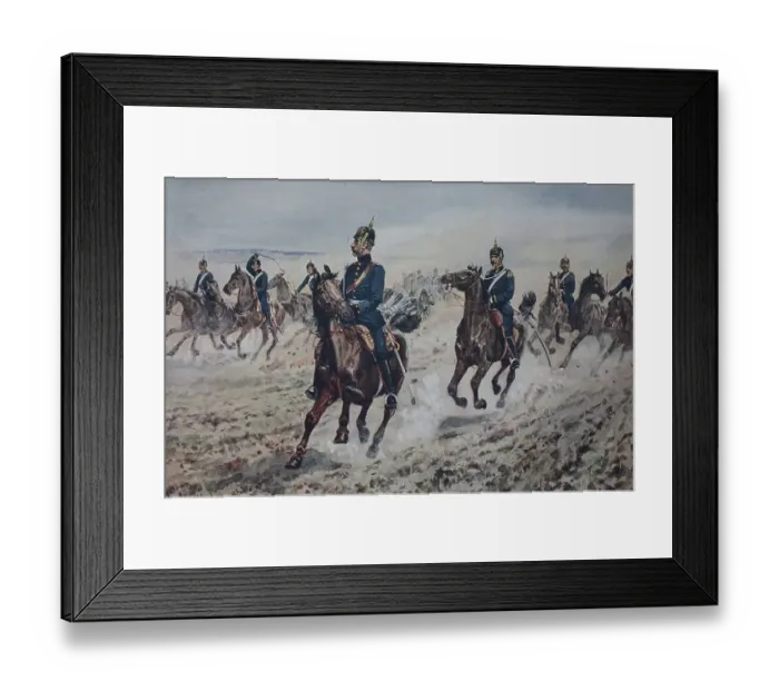Framed Print : Bavaria, Bavarian Army, Riding Artillery in Action Framed Print : Bavaria, Bavarian Army, Riding Artillery in Action