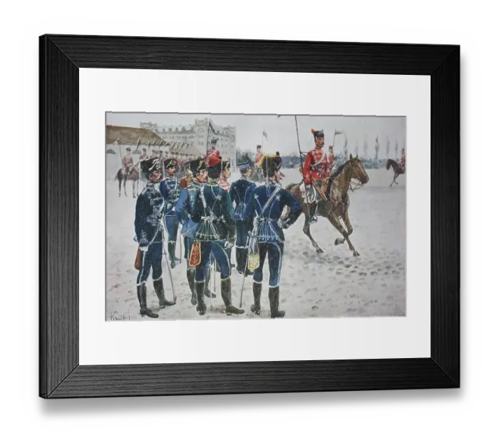 Framed Print : Prussian Army, Guard, on the riding arena Framed Print : Prussian Army, Guard, on the riding arena