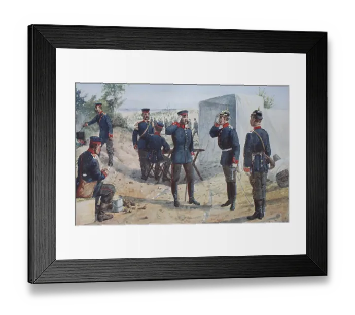 Framed Print : Prussian Army, Guard, officers tent in bivouac Framed Print : Prussian Army, Guard, officers tent in bivouac