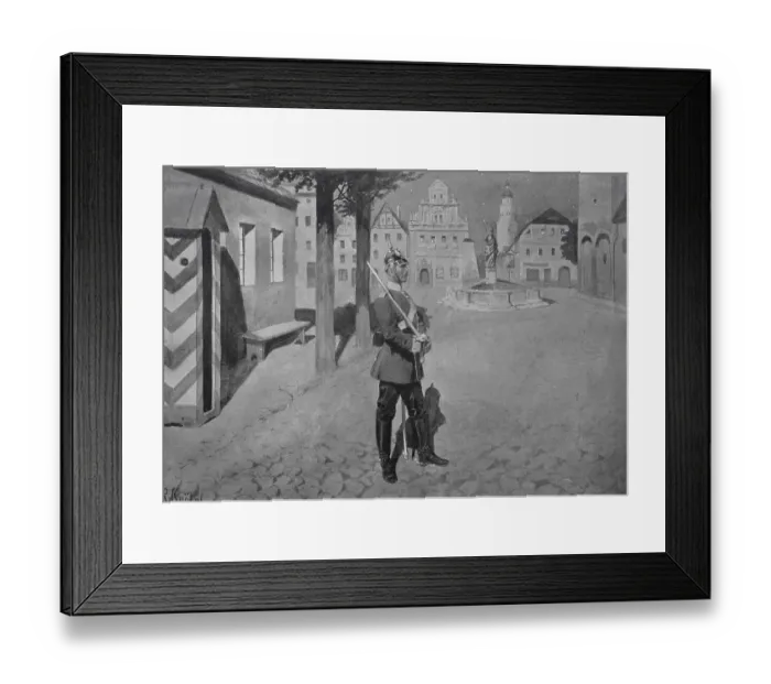 Framed Print : Prussian Army, single guard in Berlin
