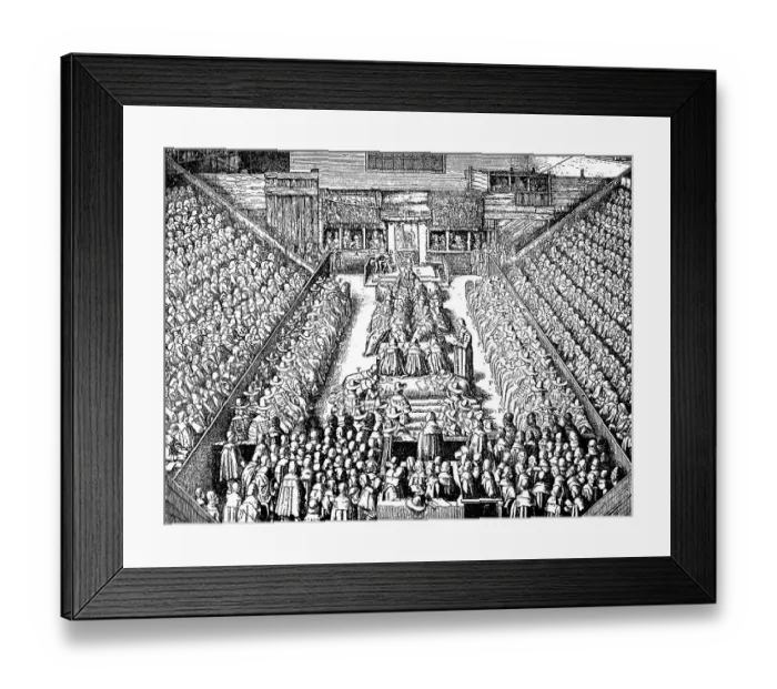 Framed Print : Trial of Lord Strafford in Westminster Hall Framed Print : Trial of Lord Strafford in Westminster Hall