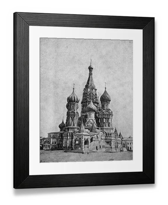 Framed Print : St. Basil's Cathedral, Cathedral of Blessed Basil in the Russian capital Moscow