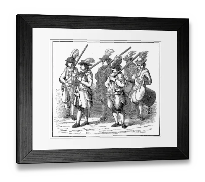 Framed Print : Guard soldiers from Holland around 1690