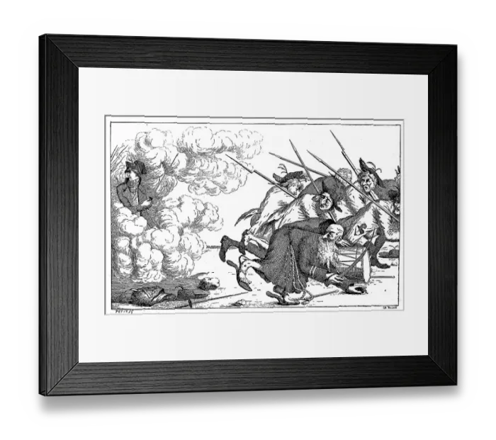 Framed Print : The Papal Key Soldiers and the French