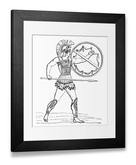 Framed Print : Greek Hoplite, A hoplite, hoplites