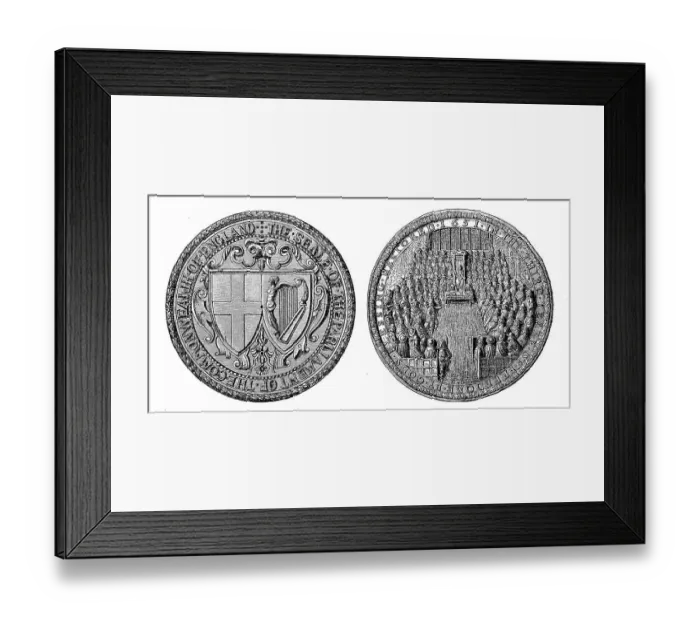 Framed Print : Seal of the Parliament of the English Republic
