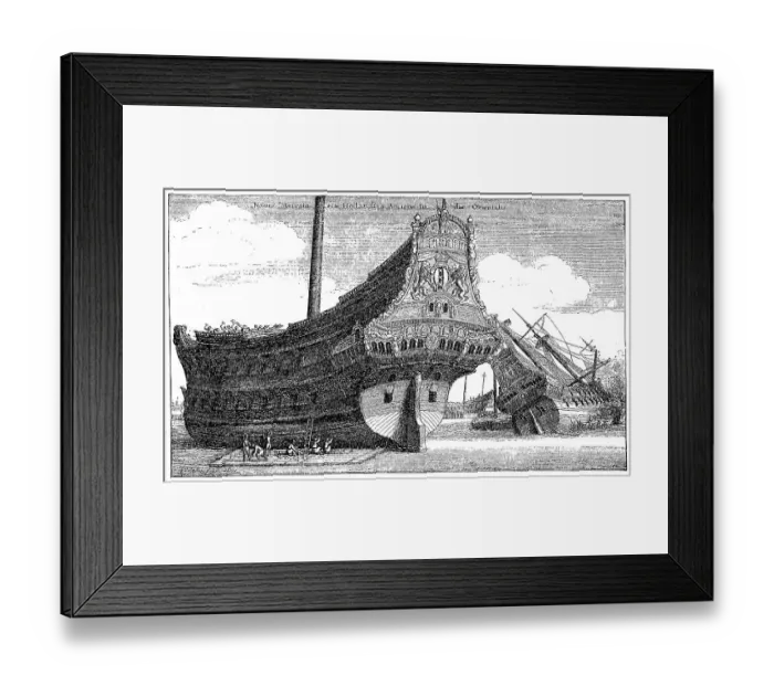 Framed Print : Merchant ship of the Dutch East India Company of the 17th